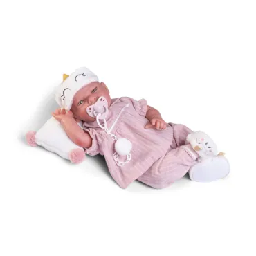 Papusa Sweet Reborn, Antonio Juan, Lea in pijama, 42 cm