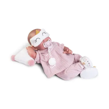 Papusa Sweet Reborn, Antonio Juan, Lea in pijama, 42 cm