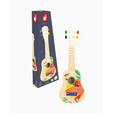 Ukulele din lemn, Janod, Gioia, 4 corzi, 3 ani+