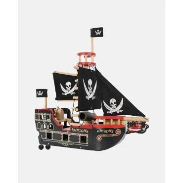 Jucarie din lemn, Le Toy Van, corabia piratilor, neagra