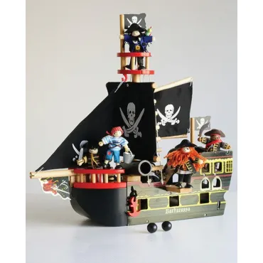 Jucarie din lemn, Le Toy Van, corabia piratilor, neagra