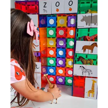 Set magnetic, Learn & Grow, Toppers Animal Duo Puzzle, 40 piese, 3 ani+