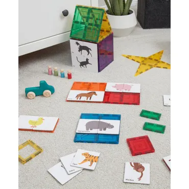 Set magnetic, Learn & Grow, Toppers Animal Duo Puzzle, 40 piese, 3 ani+