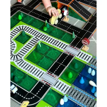 Set magnetic, Learn & Grow, Toppers Train Track Pack, 36 piese, 3 ani+