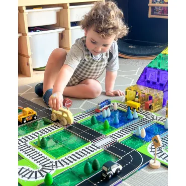 Set magnetic, Learn & Grow, Toppers Train Track Pack, 36 piese, 3 ani+