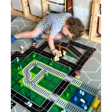 Set magnetic, Learn & Grow, Toppers Train Track Pack, 36 piese, 3 ani+