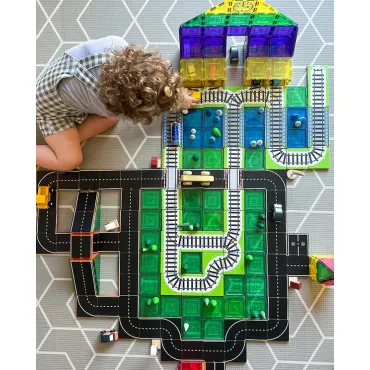 Set magnetic, Learn & Grow, Toppers Train Track Pack, 36 piese, 3 ani+