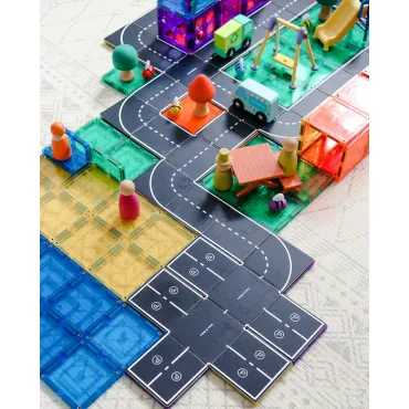 Set magnetic, Learn & Grow, Toppers Road Pack, 40 piese, 3 ani+