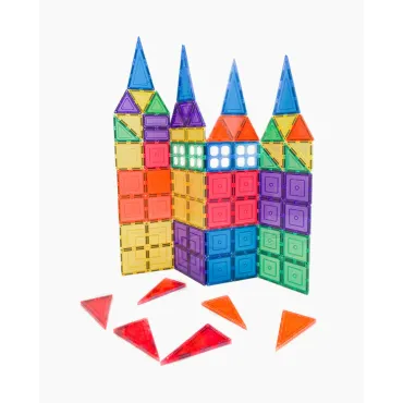 Set de constructie magnetic, Learn & Grow, 64 piese, 3 ani+