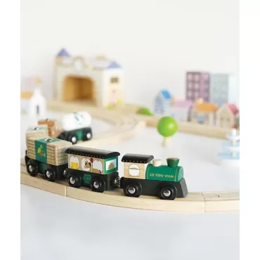 Set sina de tren, Le Toy Van, Express Royal, din lemn, 180 piese
